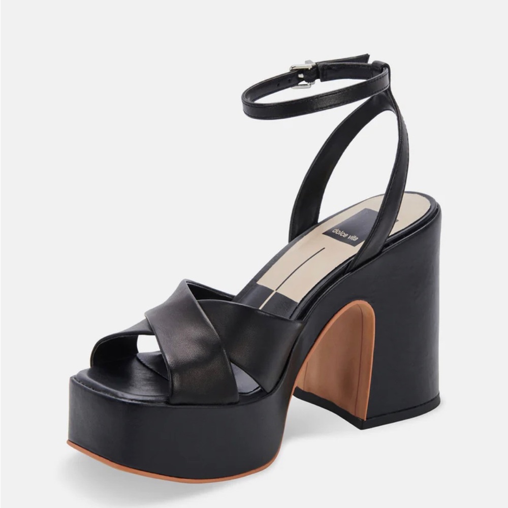 Dole Vita Wessi Heel Sandal - BLACK 8.5 US